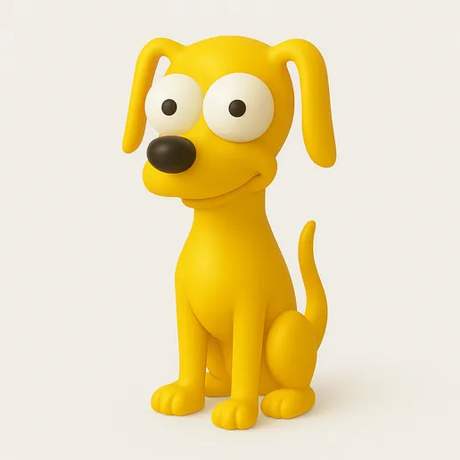 Snoof, the SniffTester mascot — a yellow cartoon dog sitting attentively
